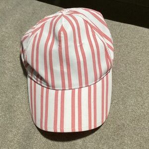 lululemon athletica Pink and White Striped Hat